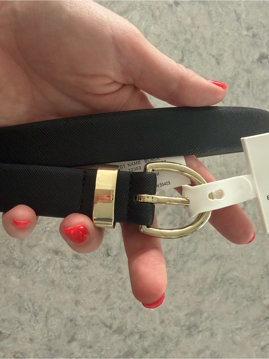 a new day Accessories - Black Belt Gold Buckle